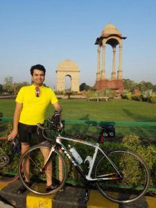 cycling India Gate